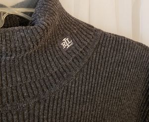 RALPH LAUREN XL TURTLENECK STRIPED SWEATER